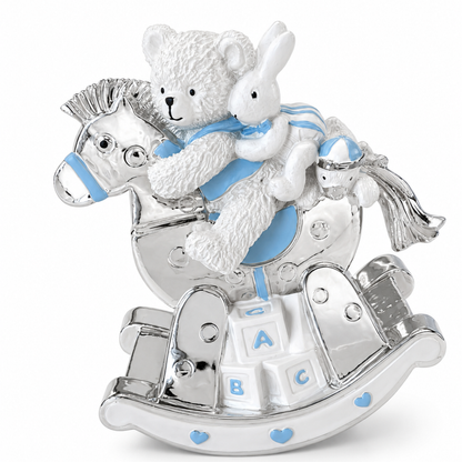 CARROCEL CAVALO URSO AZUL