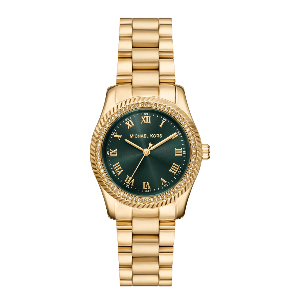 RELOGIO MICKAEL KORS DOURADO MOST. VERDE