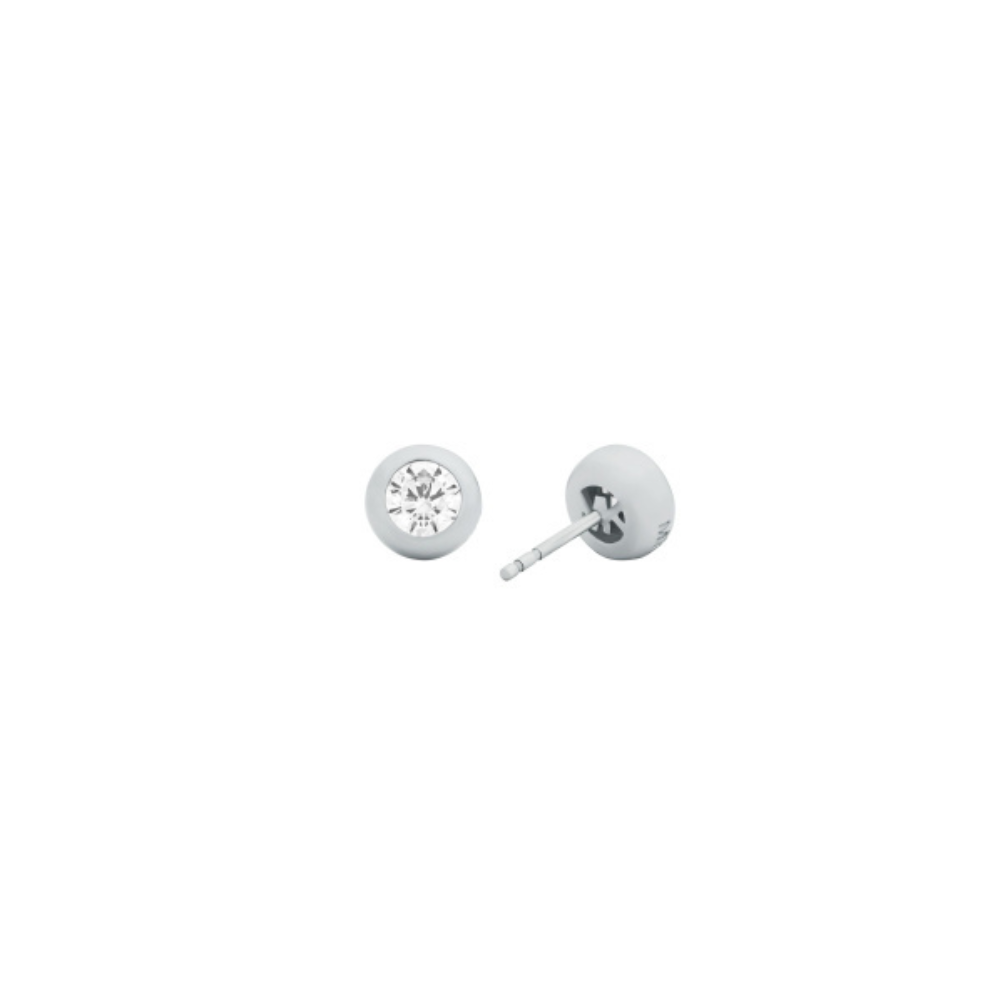 BRINCOS MICHAEL KORS  PLAQUEADO A OURO B. 18K COM ZIRCONIA