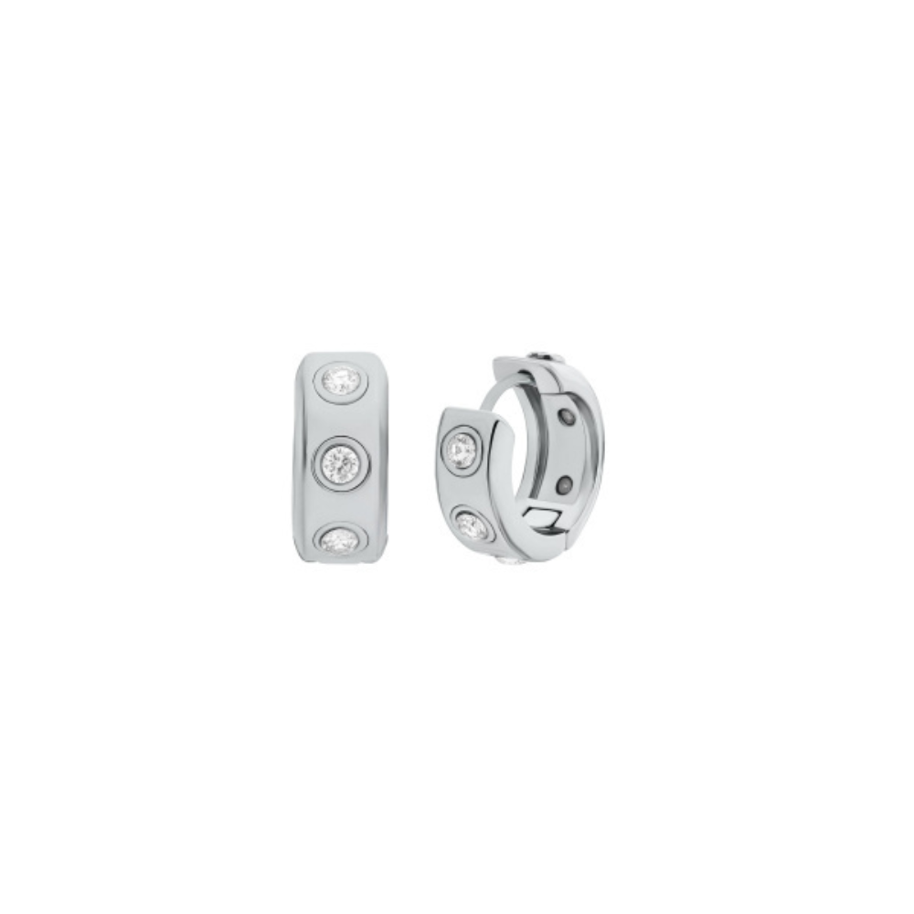 BRINCOS  MICHAEL KORS PLAQUEADO A OURO 18K COM ZIRCONIAS