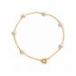 PULSEIRA EM OURO 19.2 COM PÉROLAS