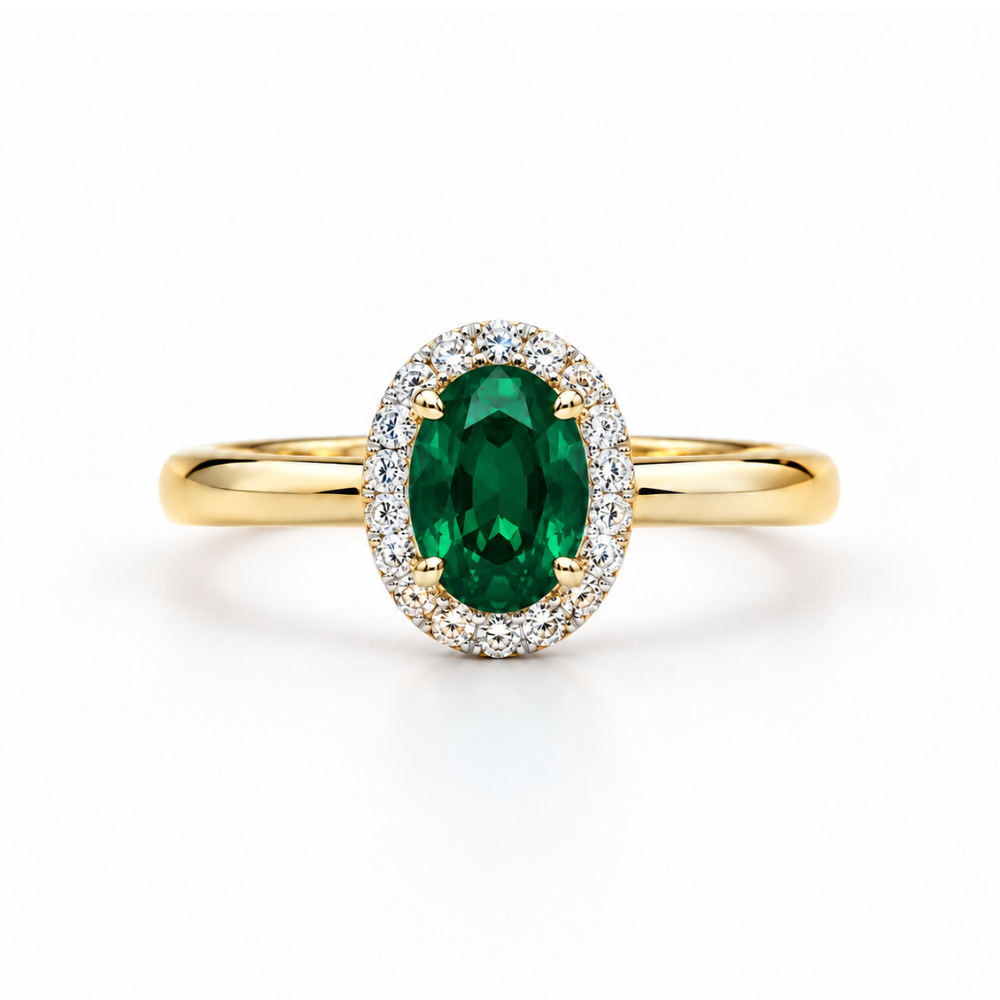 ANEL EM OURO 19,2K COM ZIRCONIAS