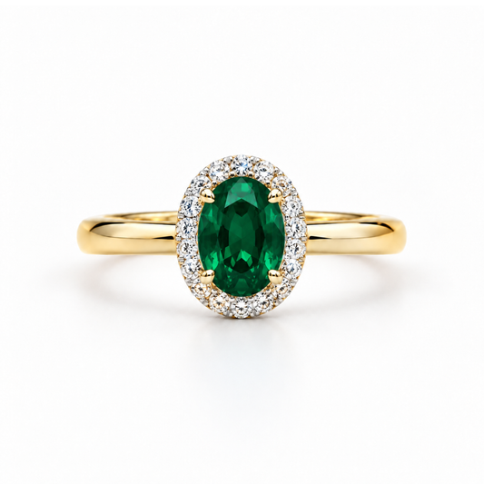 ANEL EM OURO 19,2K COM ZIRCONIAS
