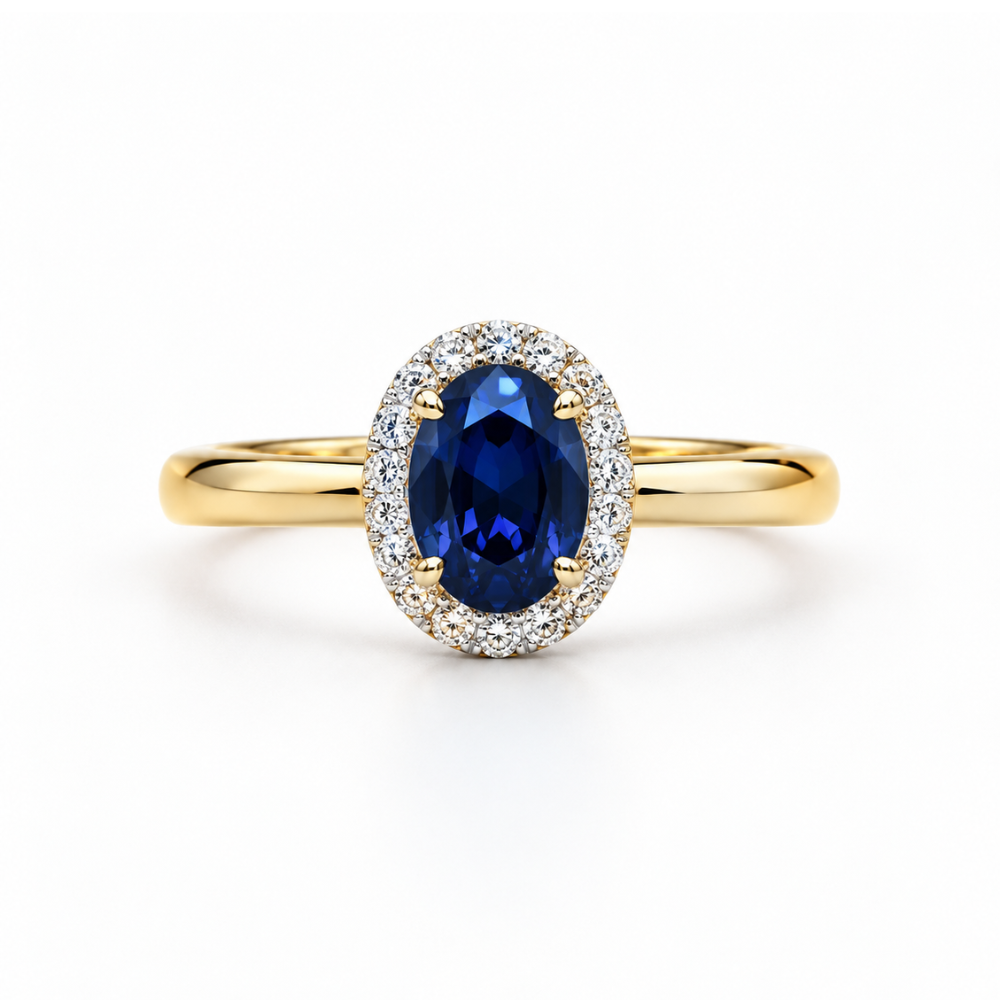 ANEL EM OURO 19,2K COM ZIRCONIAS