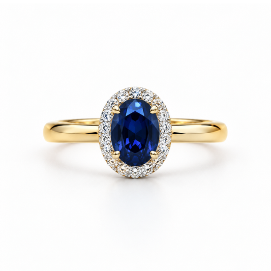 ANEL EM OURO 19,2K COM ZIRCONIAS
