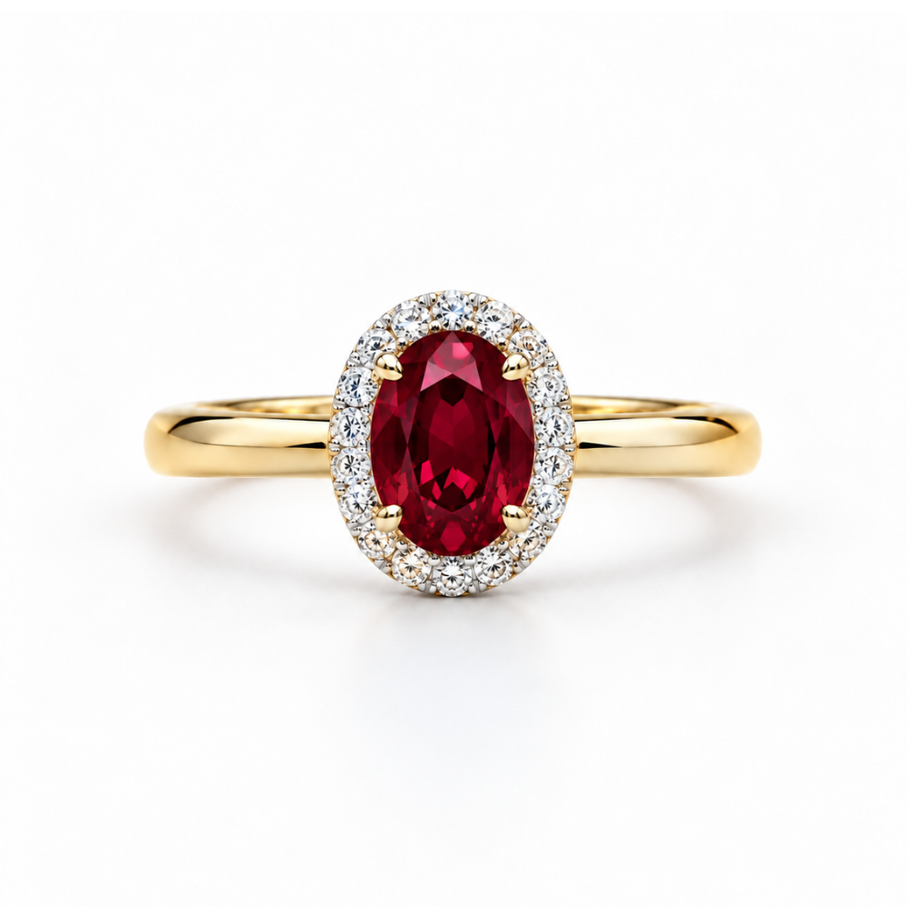 ANEL EM OURO 19,2K COM ZIRCONIAS