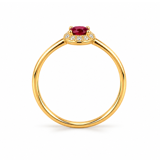 ANEL EM OURO 19,2K COM ZIRCONIAS