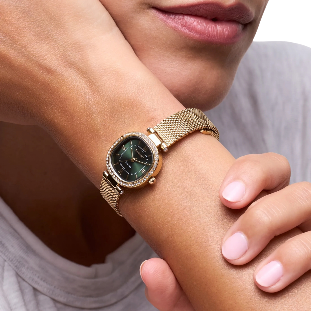RELOGIO RADIANT MULHER HALO VERDE/DOURADO