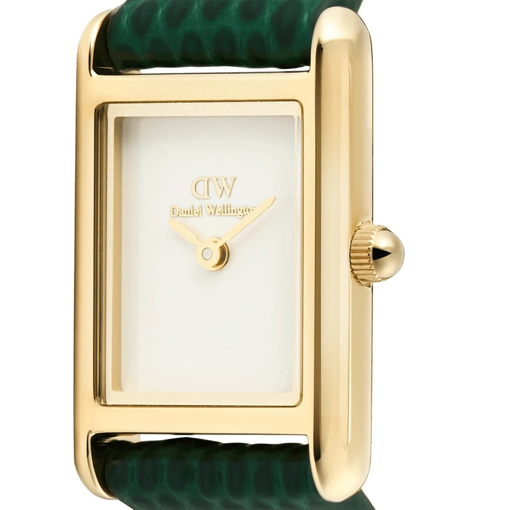 RELOGIO DANIEL WELLINGTON BOUND MINI 17X26 GREEN LIZARD WHITE