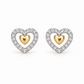 BRINCOS EM PRATA 925% C/ ZIRCONIAS - PURE LOVE
