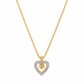 FIO EM PRATA 925% C/ ZIRCONIAS DOURADO - PURE LOVE
