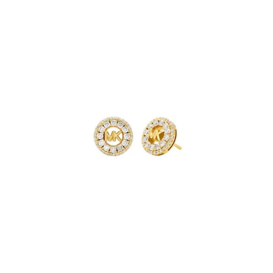 BRINCOS  MICHAEL KORS EM PRATA 925% C/ PLAQUEADO A OURO 18K C/ ZIRCONIAS