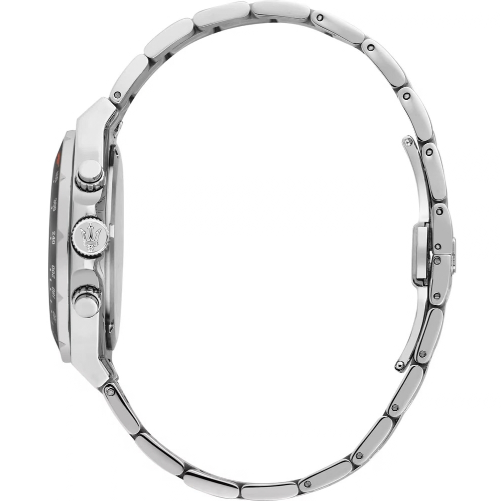 RELOGIO MASERATI HOMEM SFIDA 41MM CHR CHOCO DIA SS BR+BLK ST