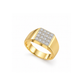 ANEL HOMEM EM OURO 19,2K COM 16 DIAMANTES 0,24CT