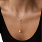 COLAR MAJORICA EM PRATA 925% PLAQUEADO A OURO C/ ZIRCONIA E PEROLA 10MM
