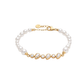 PULSEIRA MAJORICA MULHER EM PRATA 925/ PLAQUEADA A OURO COM ZIRCONIAS E PEROLAS 4,5,6MM