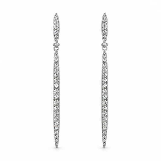 BRINCOS EM PRATA 925 COM ZIRCONIAS