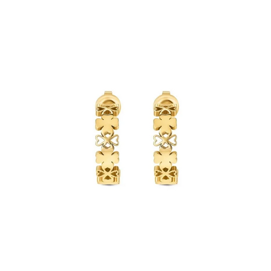 BRINCOS ( ARGOLAS ) ONE LUCKY FLOWER HOOP GOLD