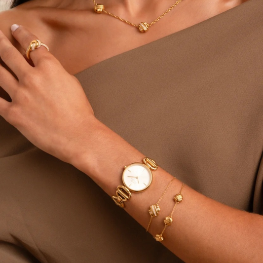 PULSEIRA ONE SENHORA KNOT CRYSTAL GOLD