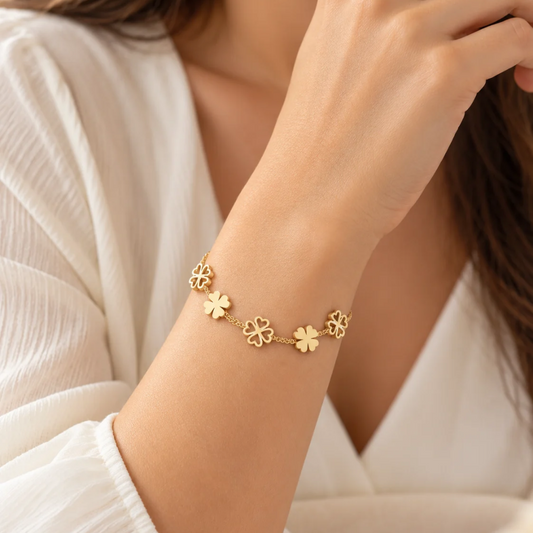 PULSEIRA ONE SENHORA LUCKY FLOWER  GOLD