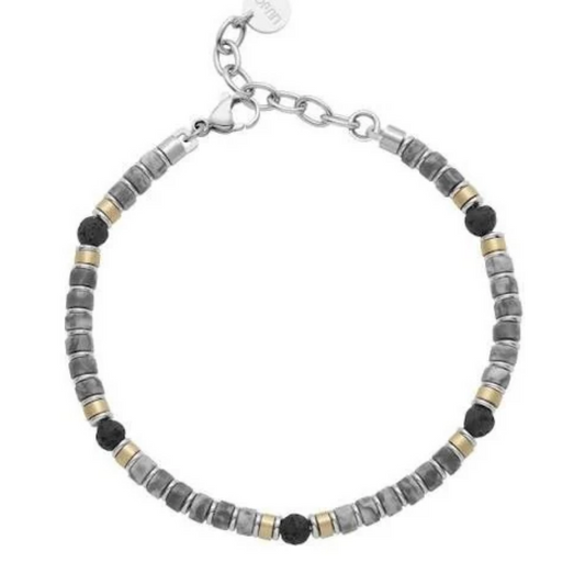 PULSEIRA LIU JO DE HOMEM EM AÇO E PEDRAS