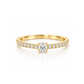 ANEL ROMANTIS EM OURO 19,2K COM DIAMANTES 1 DIAMANTE CENTRAL 0,15CT H/VS 12 DIAMANTES 0,09CT H/VS