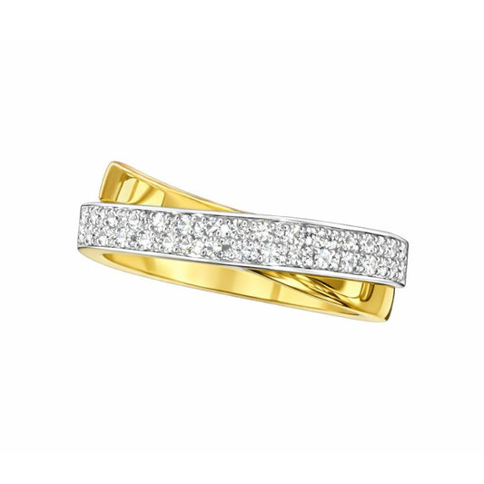 ANEL EM OURO 19.2K ou 9K COM ZIRCÓNIAS