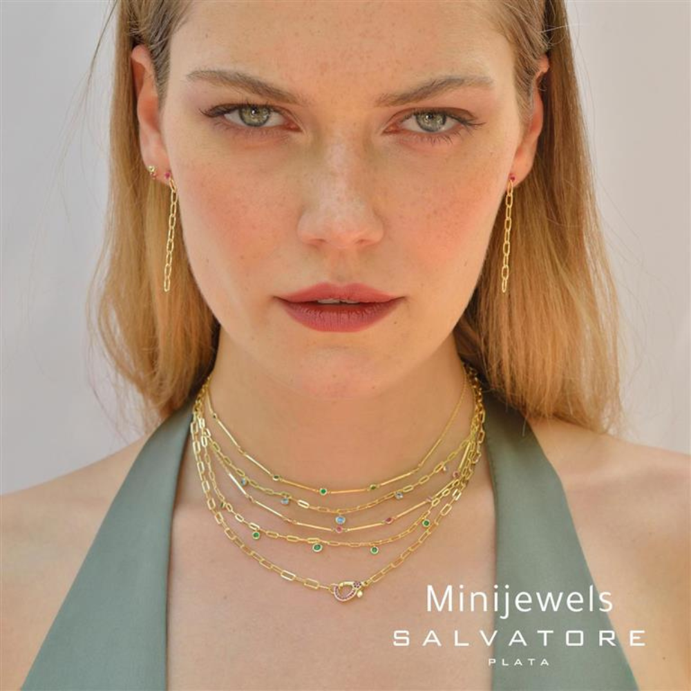 COLAR EM PRATA BANHADO A OURO CORRENTE LINKS BILBAU