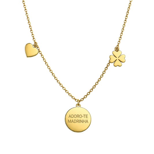 FIO EM PRATA 925% DOURADA EUGENIO CAMPOS ( ADORO-TE MADRINHA )