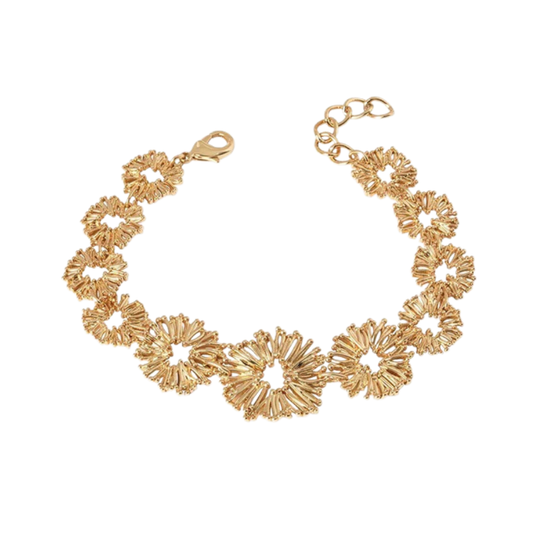 PULSEIRA  VIDAL & VIDAL EM BRONZE COM BANHO DE OURO 18K
