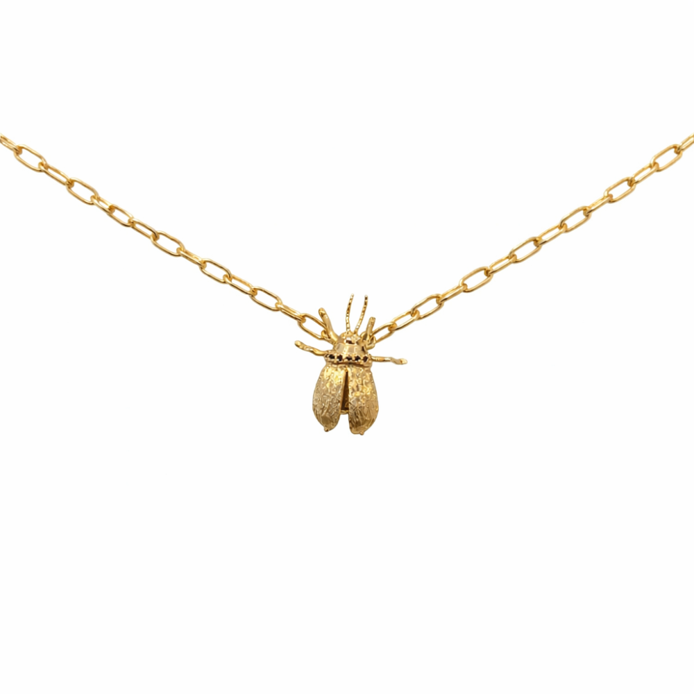 COLAR OXFORD ESCARAVELHO EM PRATA DOURADA 925% 14.5GR PT