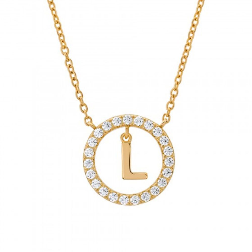 COLAR UNIKE EM PRATA 925% LETRA L