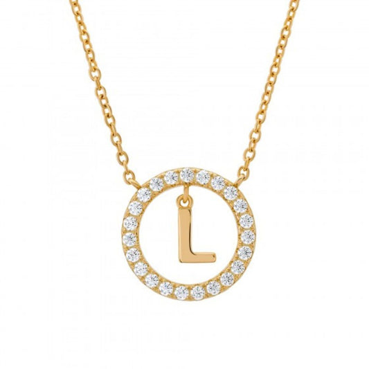 COLAR UNIKE EM PRATA 925% LETRA L