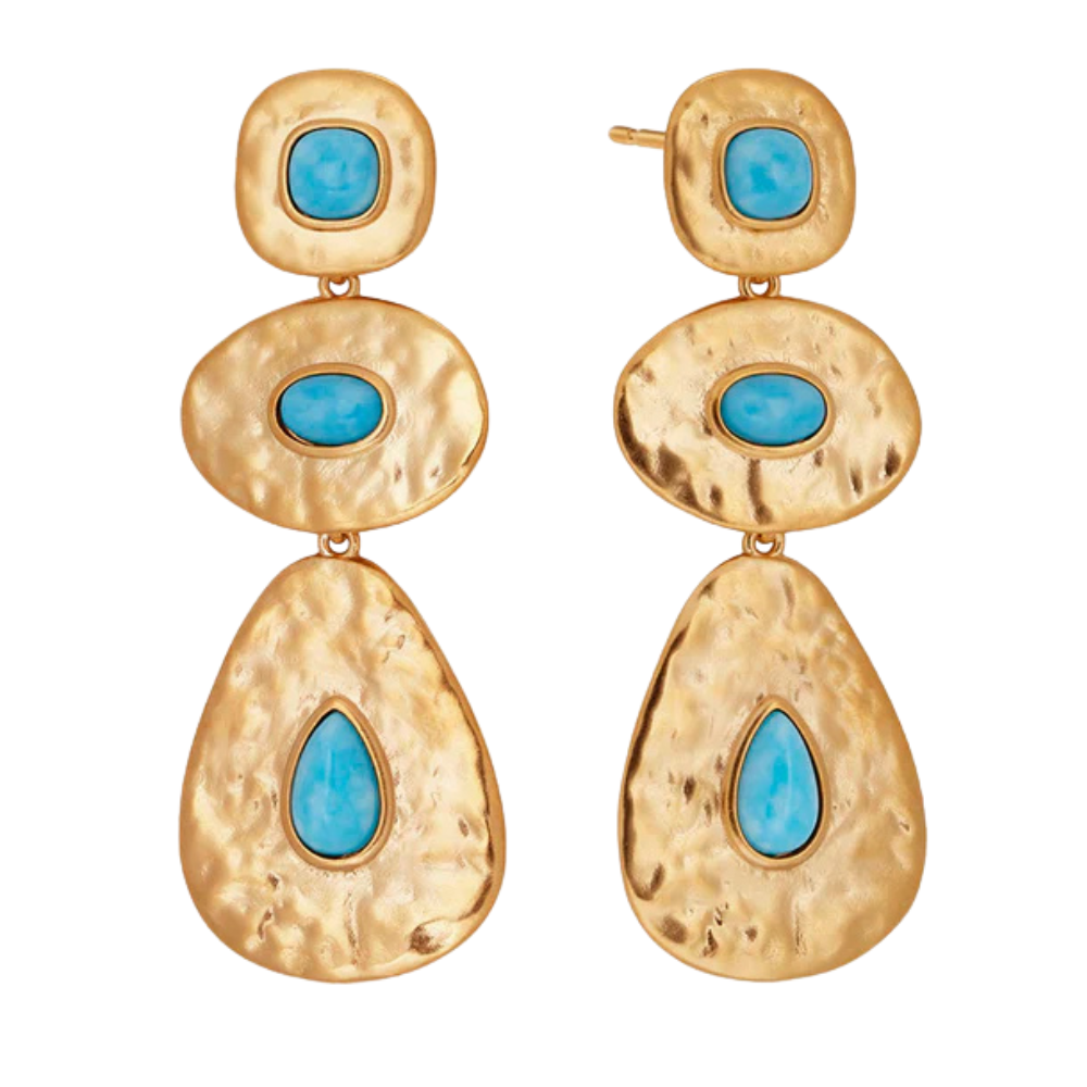BRINCOS VIDAL & VIDAL EM BRONZE COM BANHO DE OURO 18K