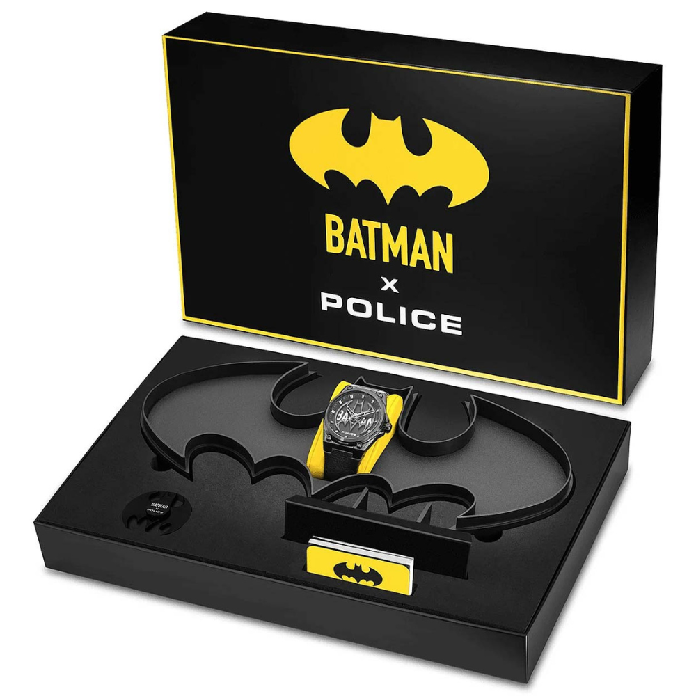 RELOGIO POLICE BATMAN MOST. PRETO BRAC. PRET