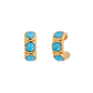BRINCOS VIDAL & VIDAL EM BRONZE COM BANHO DE OURO 18K