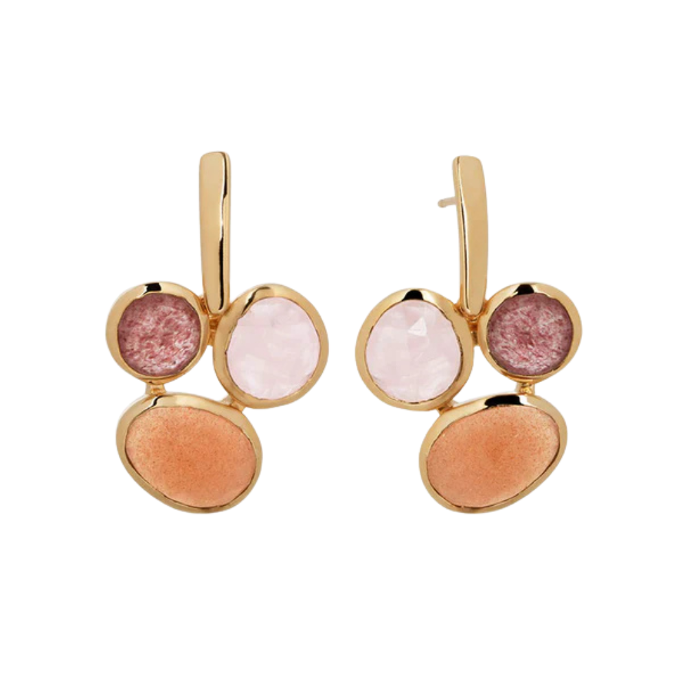 BRINCOS VIDAL & VIDAL EM BRONZE COM BANHO DE OURO 18K
