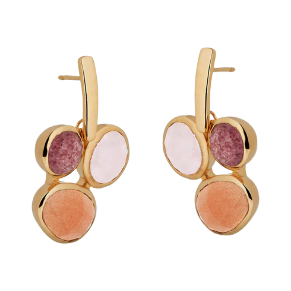 BRINCOS VIDAL & VIDAL EM BRONZE COM BANHO DE OURO 18K