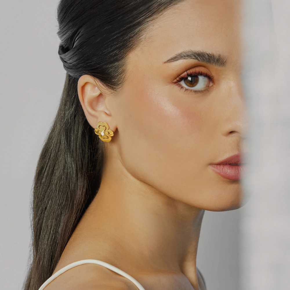 BRINCOS ONE SENHORA MARGOT BLOSSOM  GOLD