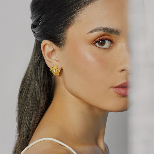 BRINCOS ONE SENHORA MARGOT BLOSSOM  GOLD