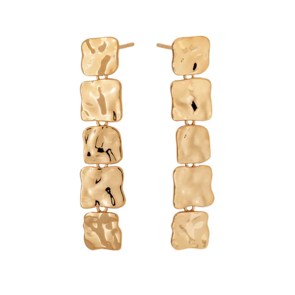 BRINCOS VIDAL & VIDAL EM BRONZE COM BANHO DE OURO 18K