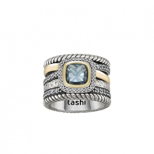 ANEL TASHI LONDON BLUE 20 PRATA 925% 11,9GR OURO 375% 0,80GR