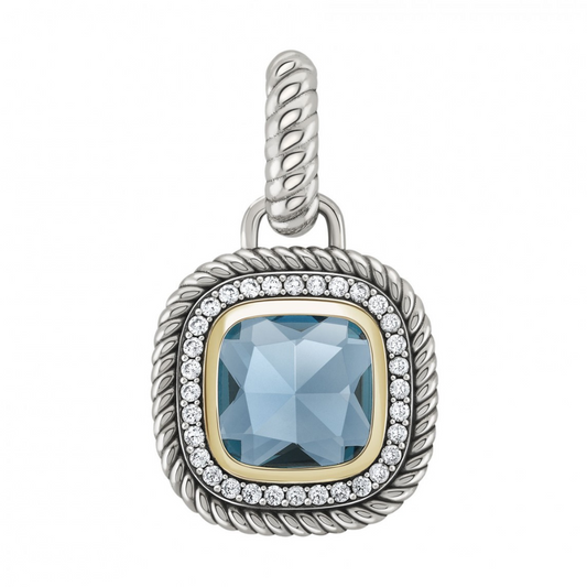 MEDALHA TASHI LONDON BLUE PRATA 925% 9,10GR OURO 375% 0,60GR