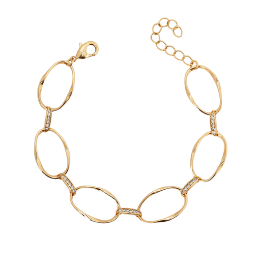 PULSEIRA VIDAL & VIDAL EM BRONZE COM BANHO DE OURO 18K