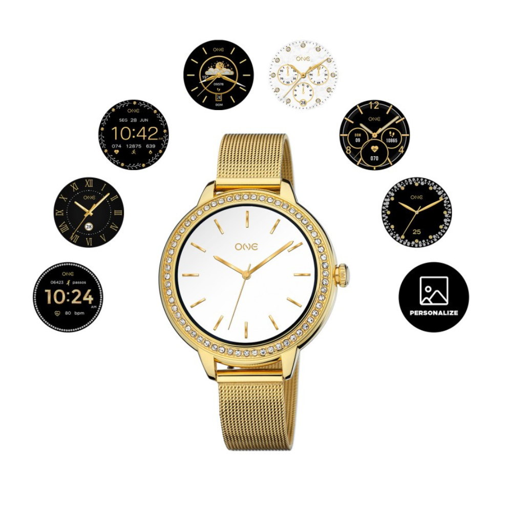 SMARTWATCH ONE MINI SPARK GOLD MESH