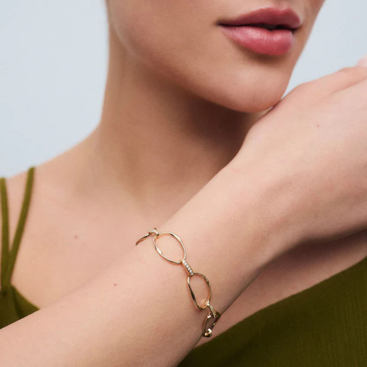 PULSEIRA VIDAL & VIDAL EM BRONZE COM BANHO DE OURO 18K
