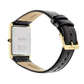 RELOGIO SEIKO HOMEM BRACELETE EM PELE PRETA CAIXA DOURADA SWR104P1