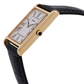 RELOGIO SEIKO HOMEM BRACELETE EM PELE PRETA CAIXA DOURADA SWR104P1