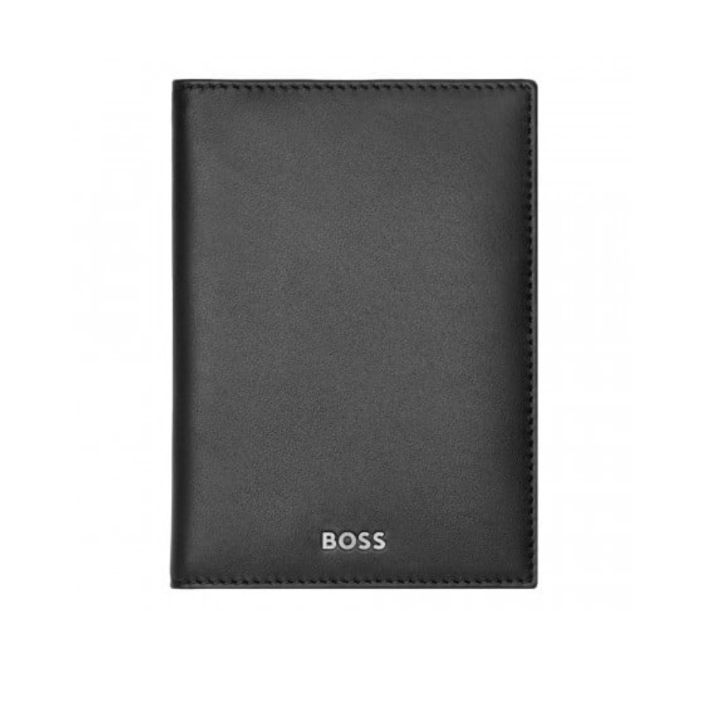 PORTA CARTOES HUGO BOSS CLASSIC SMOOTH BLACK