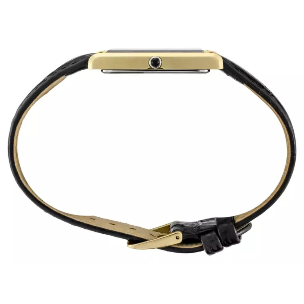RELOGIO SEIKO HOMEM BRACELETE EM PELE PRETA CAIXA DOURADA SWR104P1